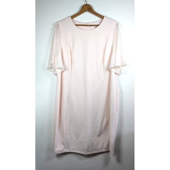 Calvin Klein Chiffon Sheath Dress Size 22 22W Cocktail Party Church Career Plus - Picture 7 of 7